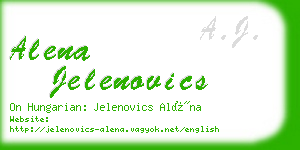 alena jelenovics business card